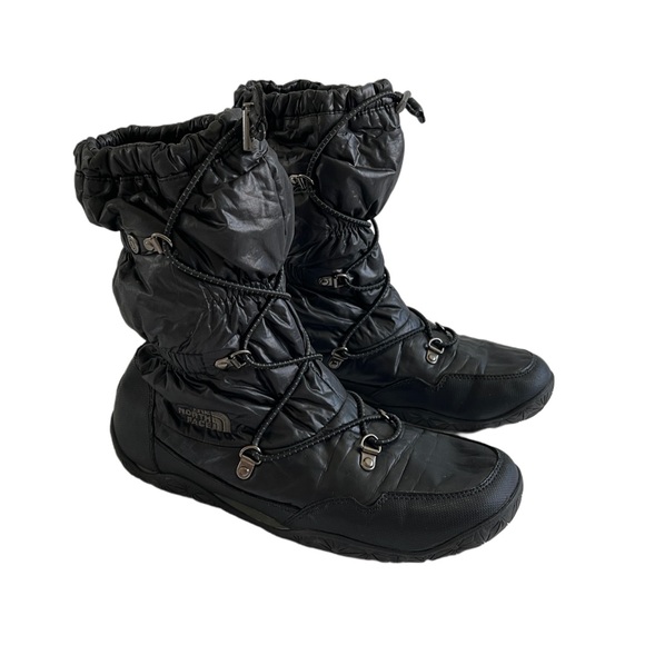 The North Face Shoes - The North Face Women's Black Ice Queen Primaloft Puffer Winter lace up Boots 8